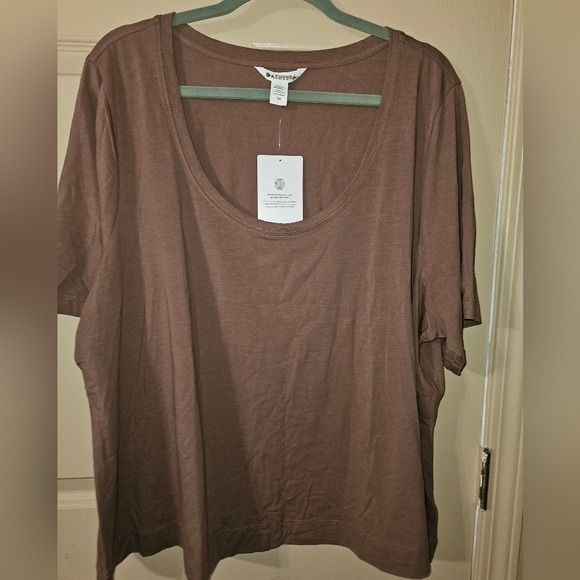 #199 Athleta 3X Outbound Scoop Tee in Rustic Tan - Picture 3 of 5